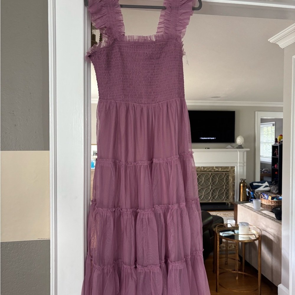 Dusty Rose Summer Boho Dress